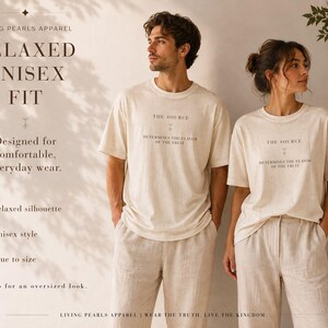 Kristen inspirerande skjorta, herrtröja med tro, upplyftande unisex-tröja, The Source Graphic Tee bild 5
