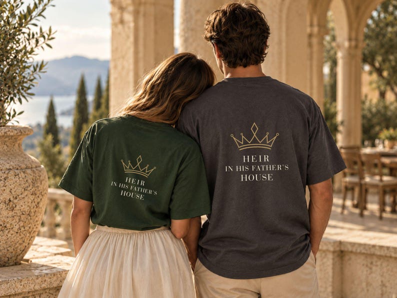 Child of God Shirt, An Heir in His Father's House, Baptism Gift, Christian Mens Shirt, Mens Faith Shirt, Christian T Shirt image 4