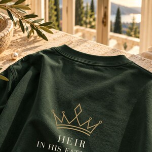 Child of God Shirt, An Heir in His Father's House, Baptism Gift, Christian Mens Shirt, Mens Faith Shirt, Christian T Shirt image 5