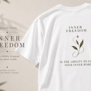 Growth Mindset Shirt, Christian T Shirt, Mindfulness Graphic Tee, Oversized Christian Tee, Inner Freedom Shirt image 3
