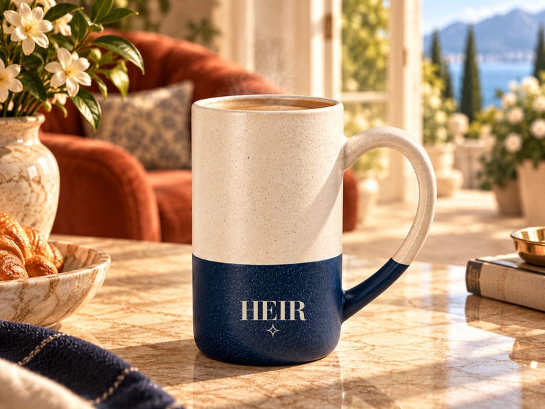 Mug chrétien, cadeau de baptême, verre de famille, cadeau symbolique pour lui ou elle image 1
