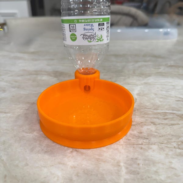 Portable water bowls for pet with screw on bottle very secure