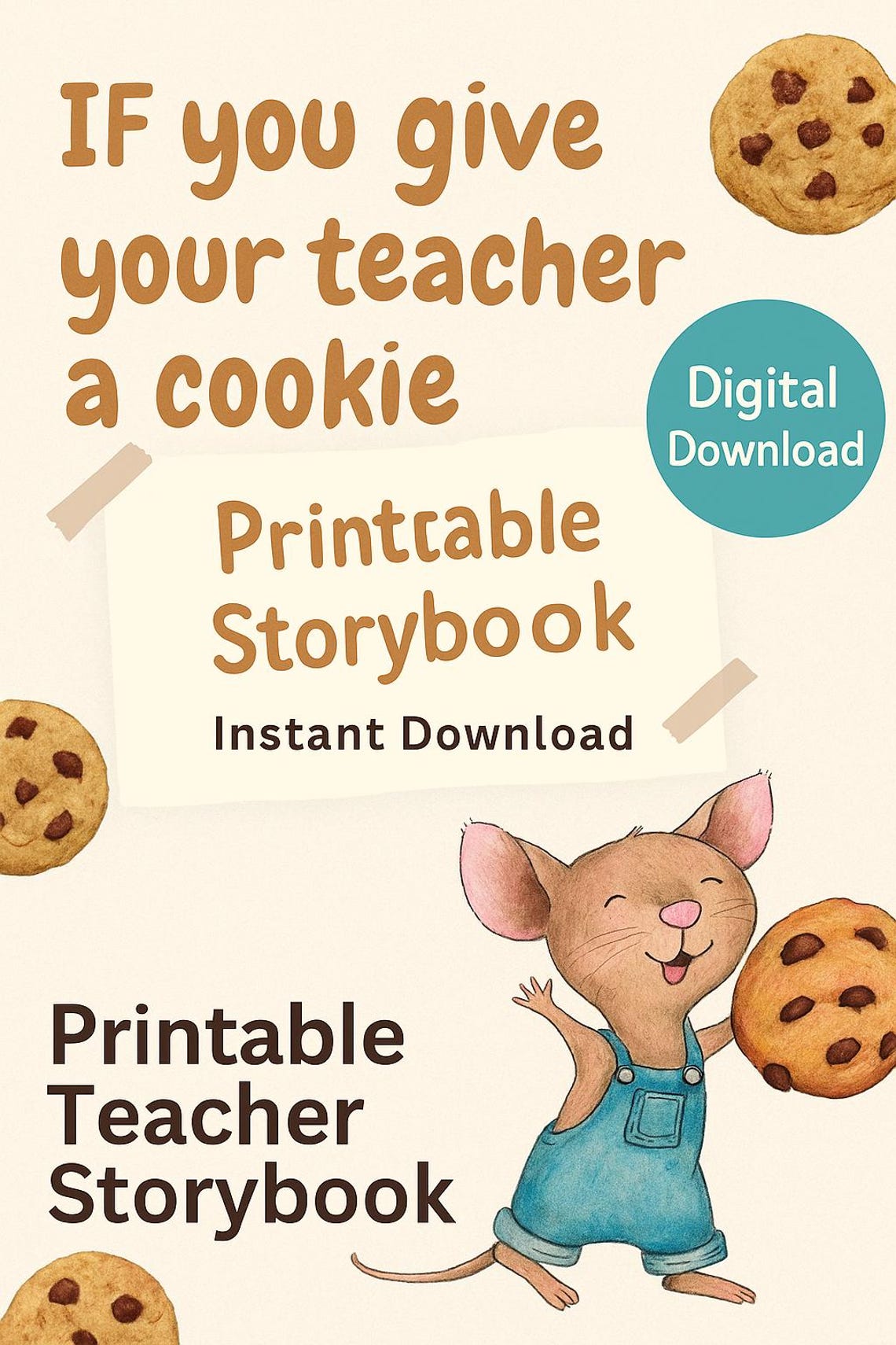 If You Give Your Teacher A Cookie Book, Teacher Appreciation Gift End