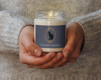 Candela profumata alla soia Black Cat Fireside Familiar