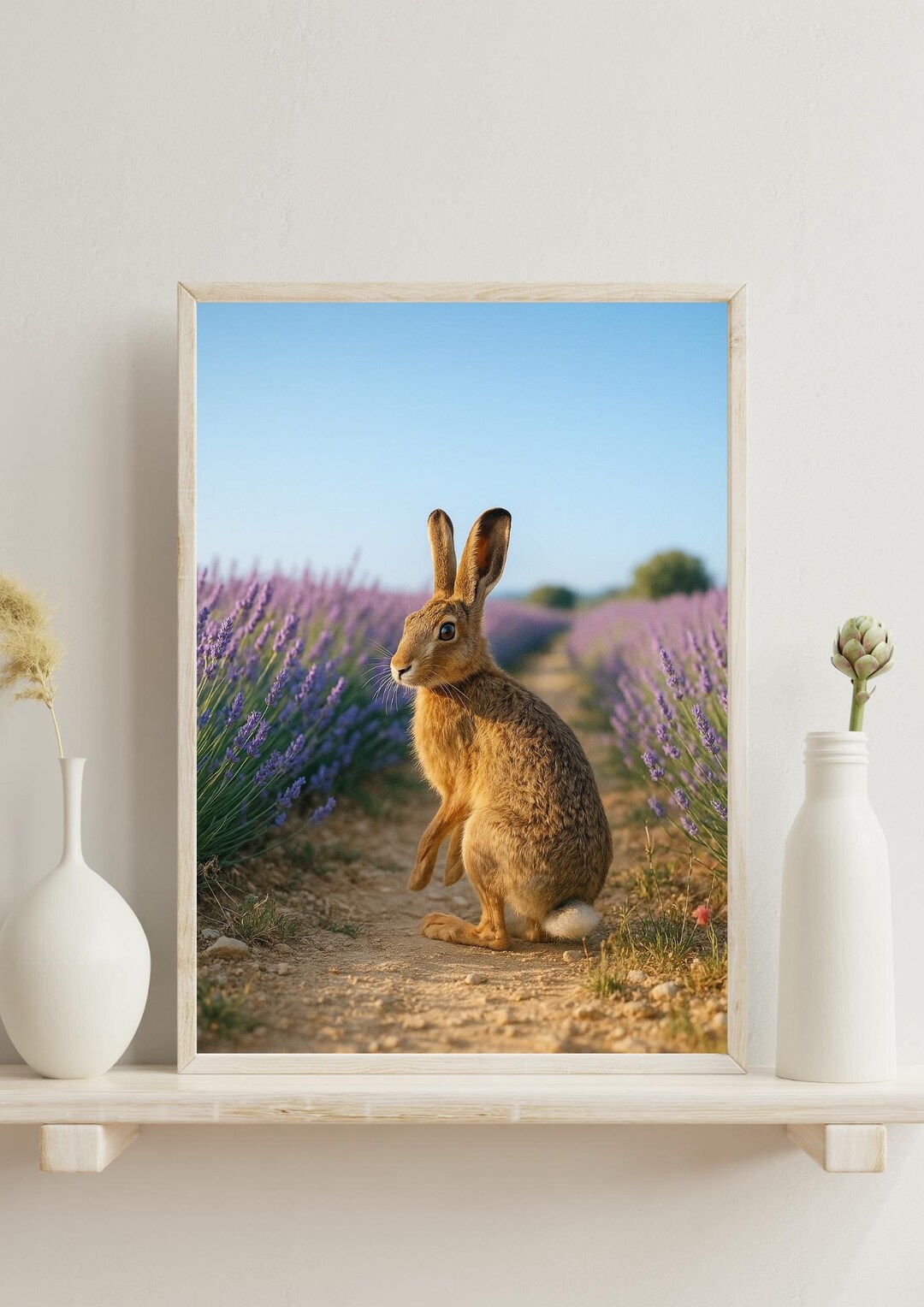 Rabbit in Lavender Poster - A4 Printable | Kids Room Decor | Realistic ...