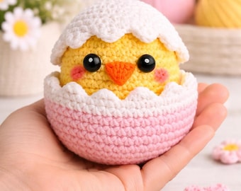 Hatching Chick Crochet Pattern, Easter Amigurumi, Beginner Friendly PDF Toy