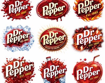 Dr Pepper Logo SVG Bundle | Creative Soda Designs for Cricut