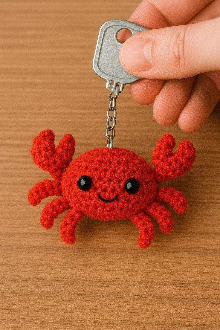 37 Crab Crochet Patterns for Cute Sea-Themed Makes You’ll Love Hooking 27 Crochet Crab Keychain