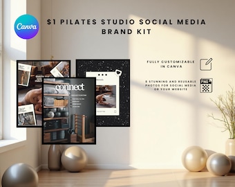 Pilates Instagram Templates | Pilates Design, Pilates Instagram, Pilates Instructor, Social Media Template, Instagram Template, Canva