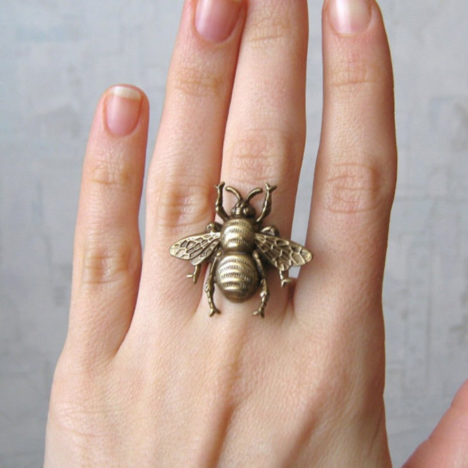 Bee Ring Bumble Bee Ring Bumblebee Ring Honey Bee Ring Etsy