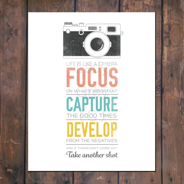 Life is Like Camera Etsy