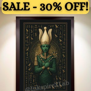 Osiris Poster: Egyptian God of Afterlife Art (Digital Download)