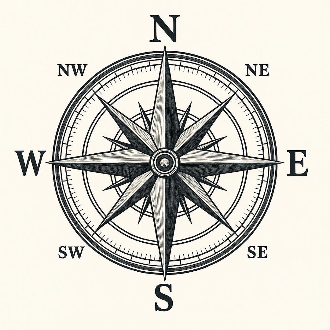 Compass Rose PNG, Vintage Nautical Printable, Digital Compass Graphic ...