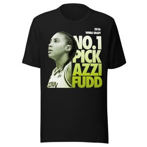 Camiseta de baloncesto Azzi Fudd número 1 del draft / Negra