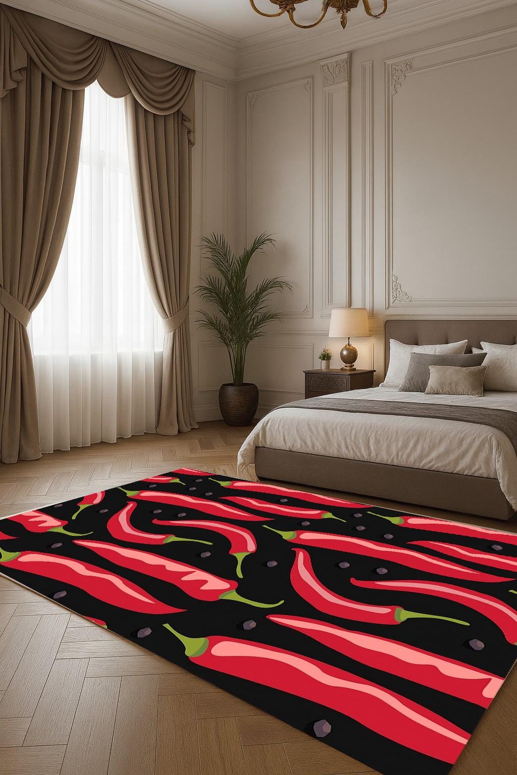 RED HOT CHILI PEPPERS Rug ラグ Jellybean Red Hot Chili Pepper 20