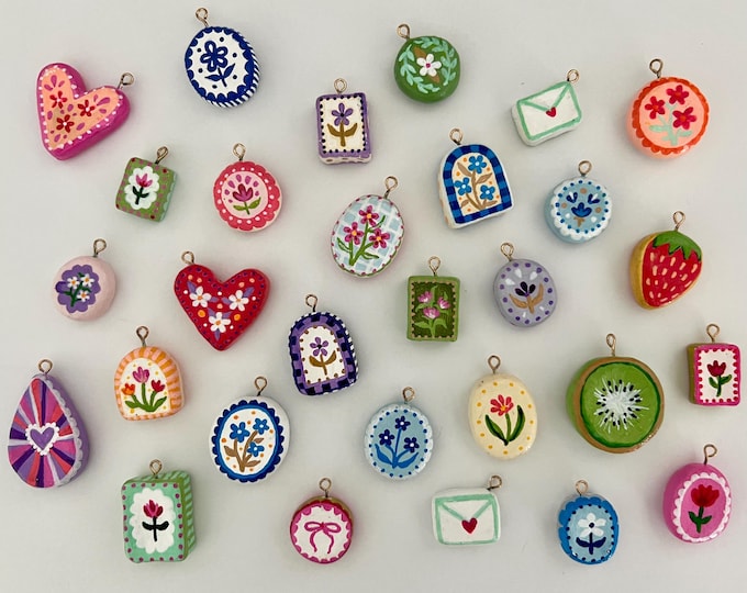 Hand-painted Clay Charms — Charm Only