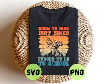 Lustige Dirt Bike Art SVG PNG - Motocross Rider Digital Design - Kinder Fahrrad Jungen Mädchen Shirt Becher Geschenk
