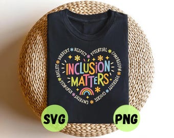 Inclusion Matters SVG PNG Special Education Autism Awareness Teacher (Digital Download)