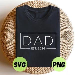 Pappa väntar barn 2026 SVG PNG - Ny pappa väntar barn 2026 Digital design - Faderskapspresent