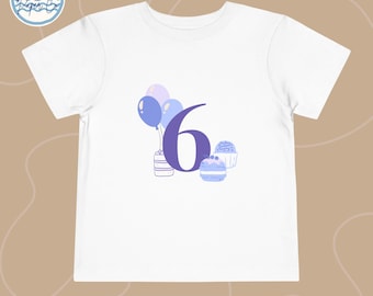 6 camisetas de cumpleaños con temática dulce para adultos, niños pequeños y jóvenes / LPC001