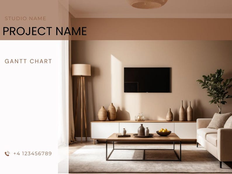 Gantt Timeline Planner – Interior Design Stages & Auto Schedule – Canva ...
