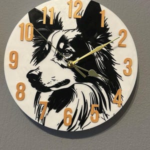Wall clock in dog design – 3D printed & uniquely handmade
