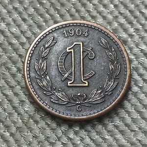 Coin 1 centavo 1904 Mexico