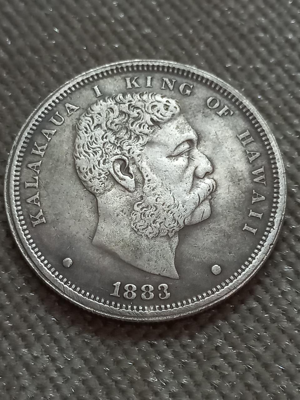 ハワイ王国1883年カラカウア25セント銀貨 ハワイ王国1883年カラカウア25セント銀貨