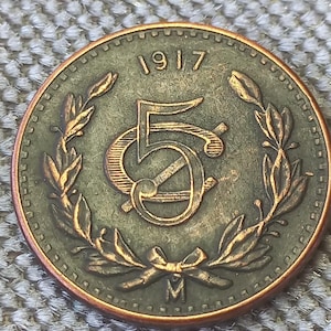 Coin 5 centavos 1917 Mexico