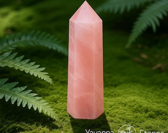 Rosenquarz Kristall Turm: Geschliffener rosa Obelisk, Home Decor