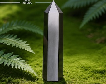 Natural Hematite Crystal Tower, Grounding Mineral Specimen