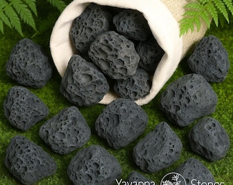 未加工溶岩火山石 - 天然溶岩石クリスタル宝石 - スピリチュアル