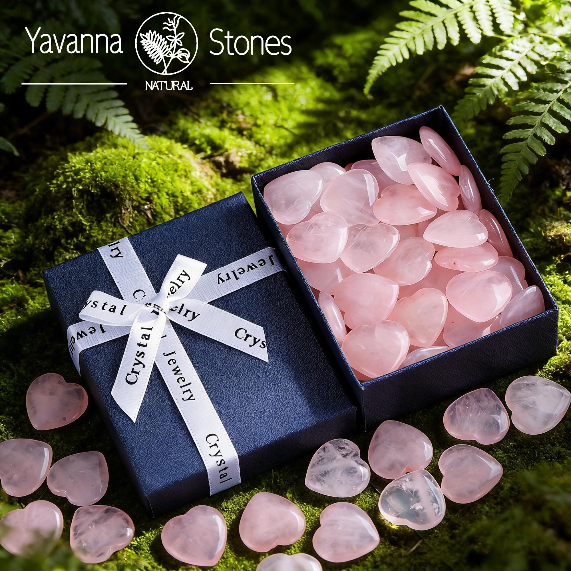 Mini Rose Quartz Crystal Hearts – Polished Gemstone Healing Stones (set ...