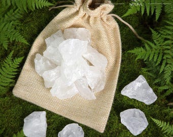 Ruw stuk bergkristal, natuurkristalsteen, kruinchakra