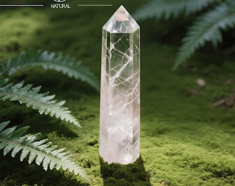 Clear Quartz Tower Point, Polished Crystal Obelisk, Crown Chakra Stone