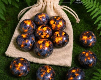 Polished Yooperlite Tumbled Stone, UV Reactive Sodalite Crystal
