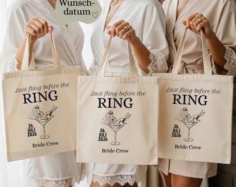 JGA Frauen Tasche, Junggesellenabschied Frau Beutel, Braut Jutetasche, Jungesellinnenabschied Deko, Accessoires JGA, Bride to be, Team Bride