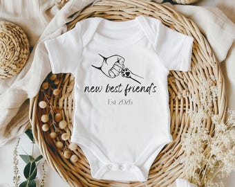 Personalized Organic Cotton Baby Bodysuit: Cat Mom & Dad Gift
