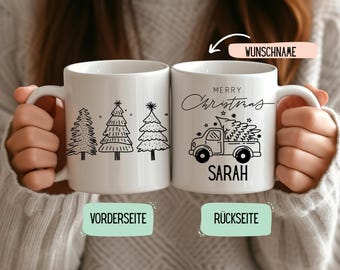 Tasse Weihnachten, personalisierte Weihnachtstasse, Kindertasse, Geschenk Familie Freunde Kollegen, Weihnachten, Wichtelgeschenk, xmas gift