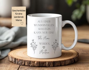 Geschenk für werdende Mama, Schwangerschaft verkünden, Mama to be Tasse, Geschenk Mama Muttertag Geburt, Abschiedsgeschenk Kollegin, Tasse