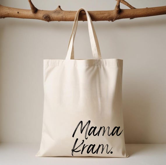 Tragetasche Mama- Stoffbeutel für Mamas, Geschenk Muttertag/Geburt/Geburtstag, Mama Kram Tasche, Jutebeutel für Mamas, Einkaufstasche Mama