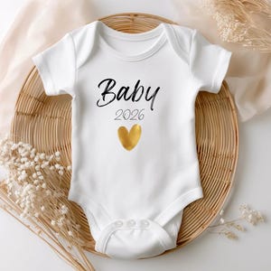 Personalisierter Babybody, Baby 2026, Wunschzahl, Babyverkündung, Geburtsgeschenk, Oma Opa Geschenk, Geburtstagsgeschenk, Babygeschenk, Baby
