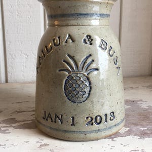 Personalized Wedding Anniversary Pottery Gifts Featuring Fresh Pineapple logo