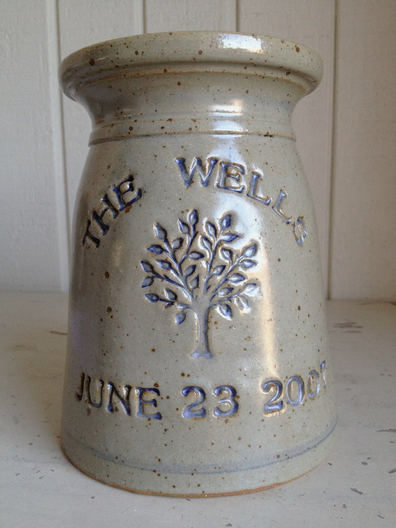 Marriage Crock shape shown with Mulberry Tree logo