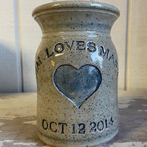 Pentola per matrimonio in gres personalizzata con #SimpleHeart