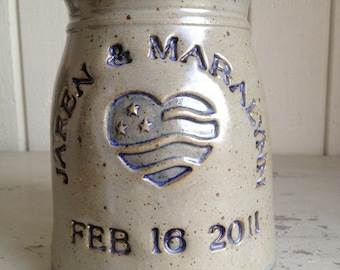 Personalized Stoneware Marriage Crock