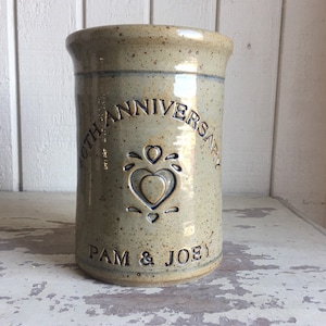Personalized Anniversary Gift Stoneware Wine Chiller