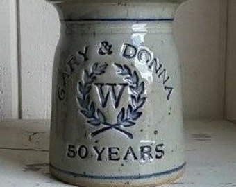 Personalized 50th Wedding Anniversary Gift (Shown with Monogram "R" logo)