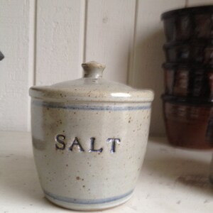 Stoneware Salt Cellar with Lid image 2