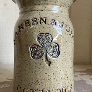 Personalized Wedding and Anniversary Pottery Gifts #CelticShamrock